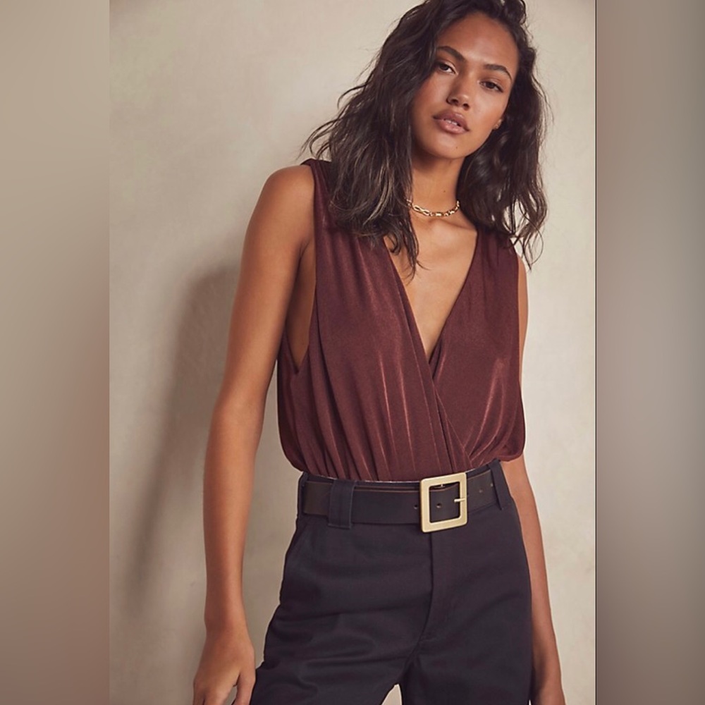 Free People Night Owl Top/Bodysuit sz Small